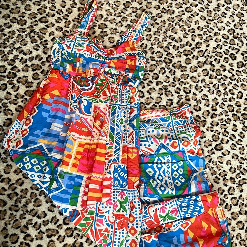 Colorful Geometric Print Women's Dress